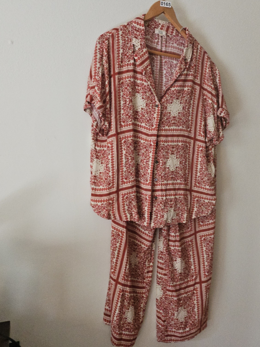 FatFace Red and Cream Printed Two-Piece Set 165